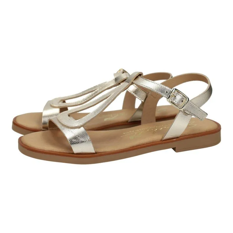 700 Sandalias de piel color PLATINO
