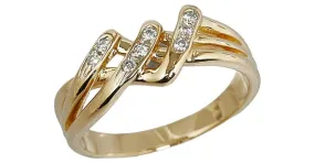 & Other Stories Anillo de diamante de oro amarillo K18YG 0.08ct Tamaño 11 en excelente estado Dorado 