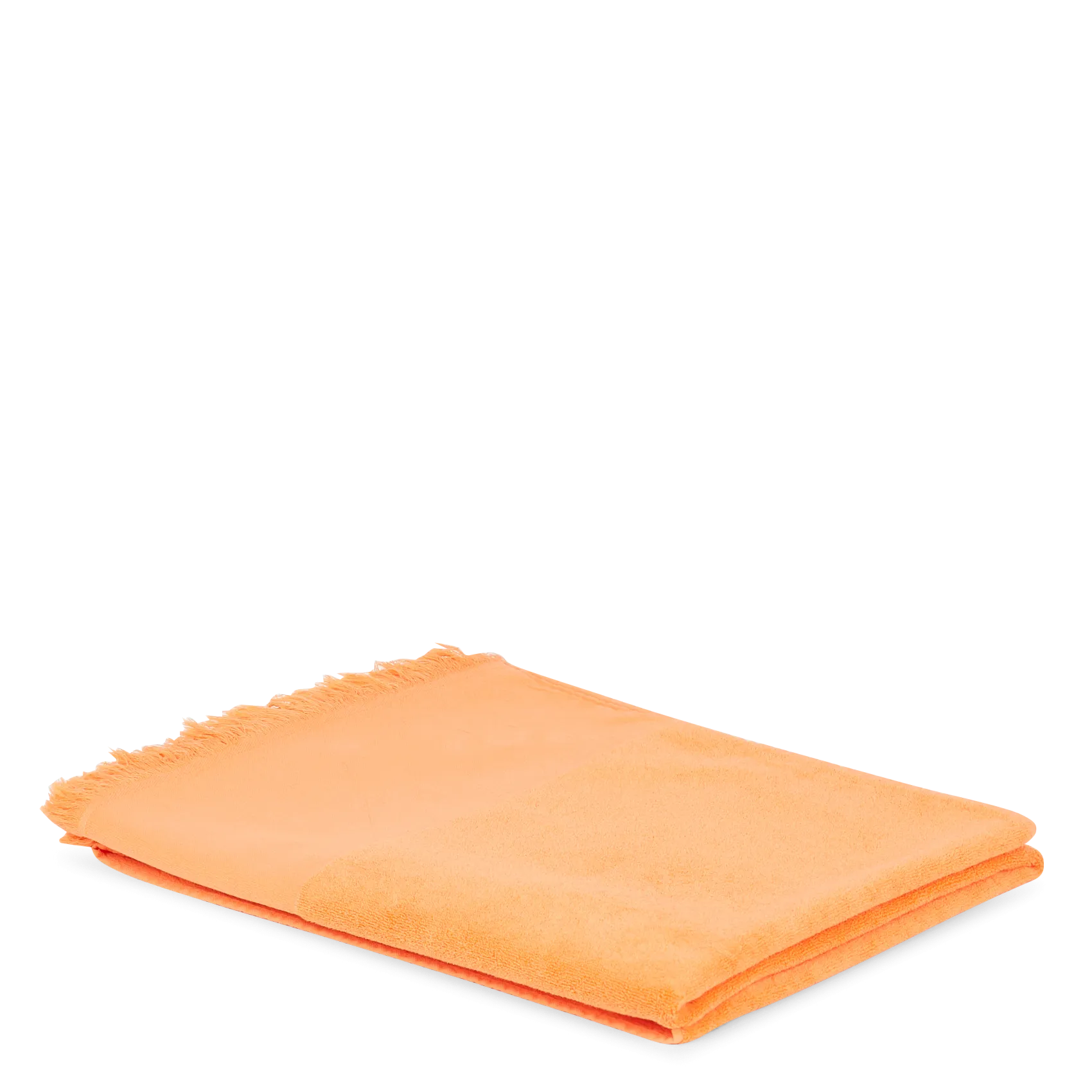 AU PRINTEMPS PARIS MAISON Fouta de algodón con flecos en naranja