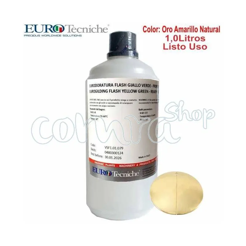 Baño de Oro Amarillo Nat. ET-1N, 1 litro