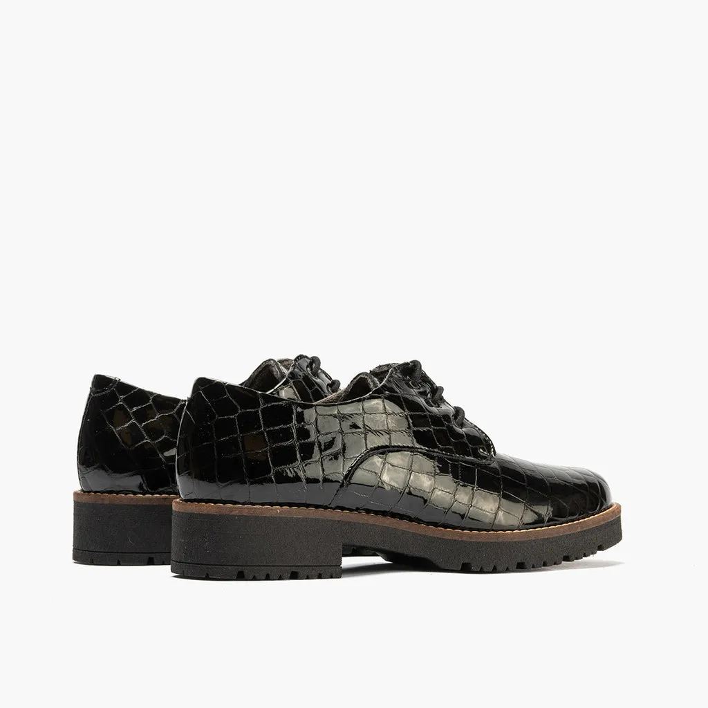 Blucher en Coco mujer color negro