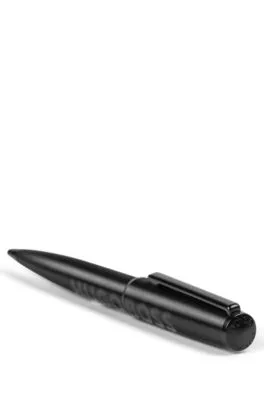 Bolígrafo negro con logo tonal