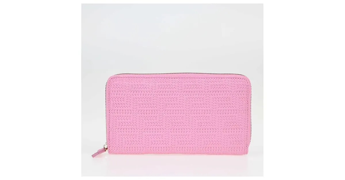 Cartera con cremallera Vanitas Pink Signature de Versace Rosa 