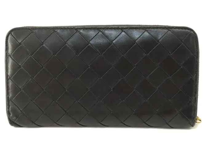 Cartera Larga Intrecciato Bottega Veneta Negro 