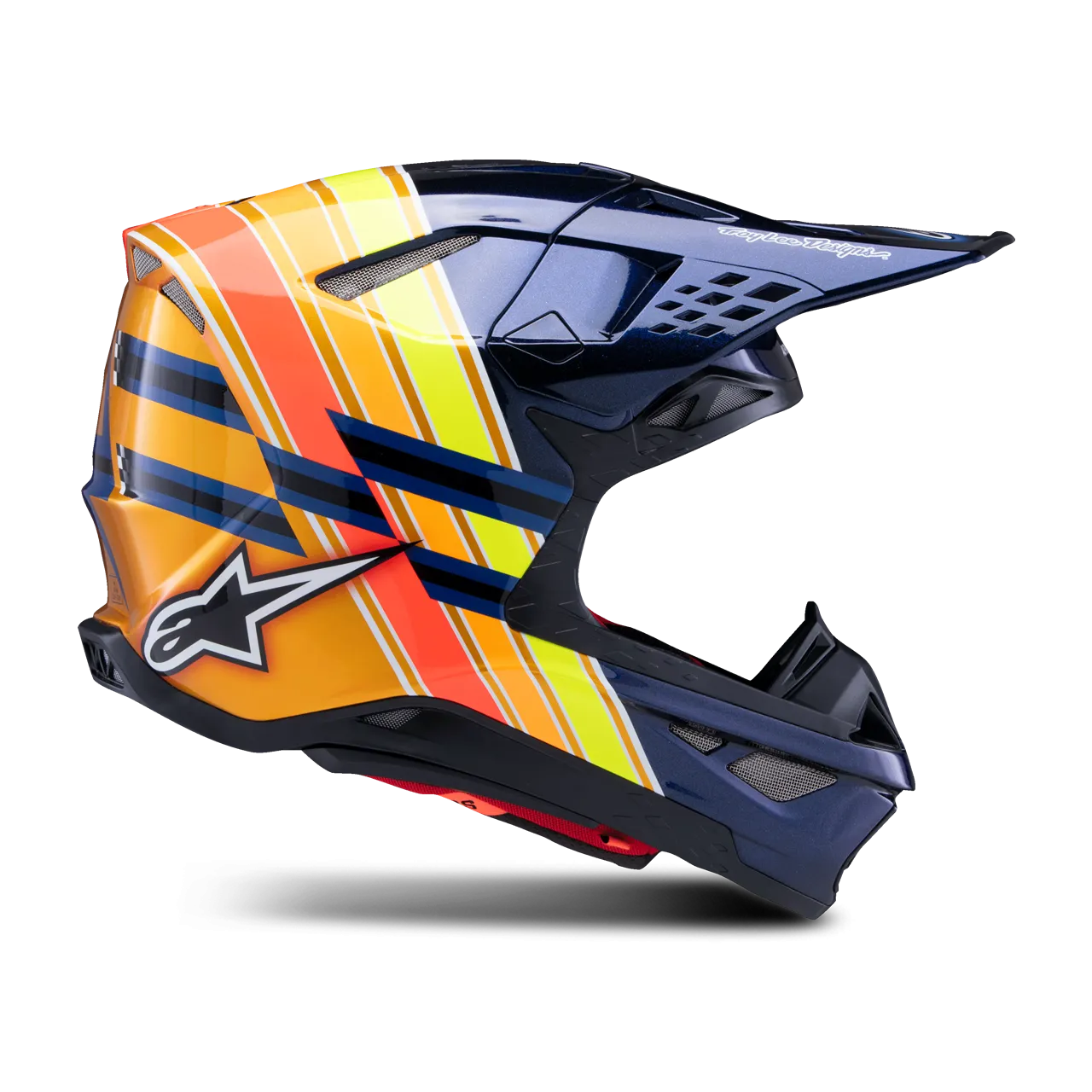 Casco de Cross Alpinestars S-M10 TLD Edition 25 ECE06 Negro-Naranja-Amarillo-Rojo