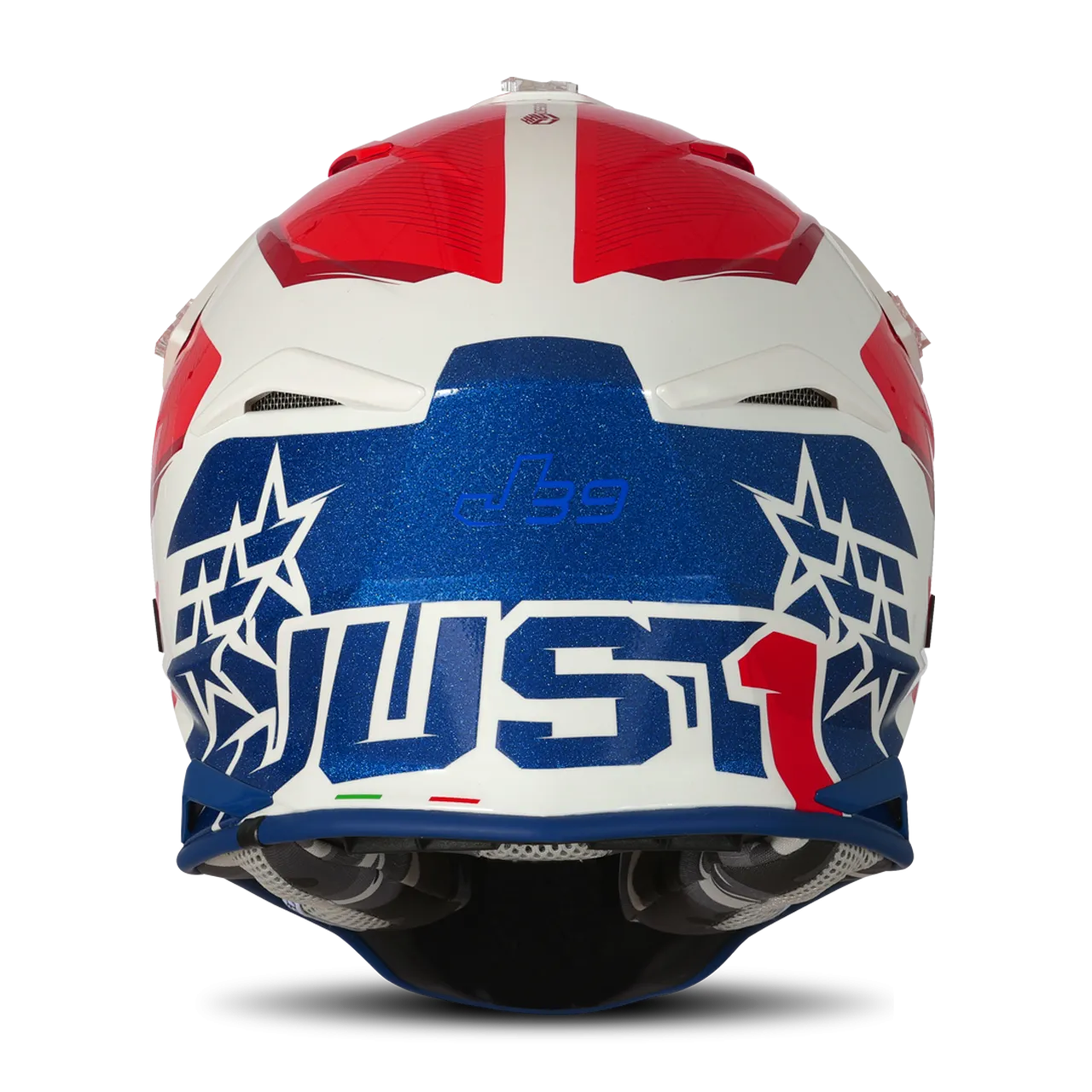 Casco de Cross Just1 J39 Stars Azul-Rojo-Blanco