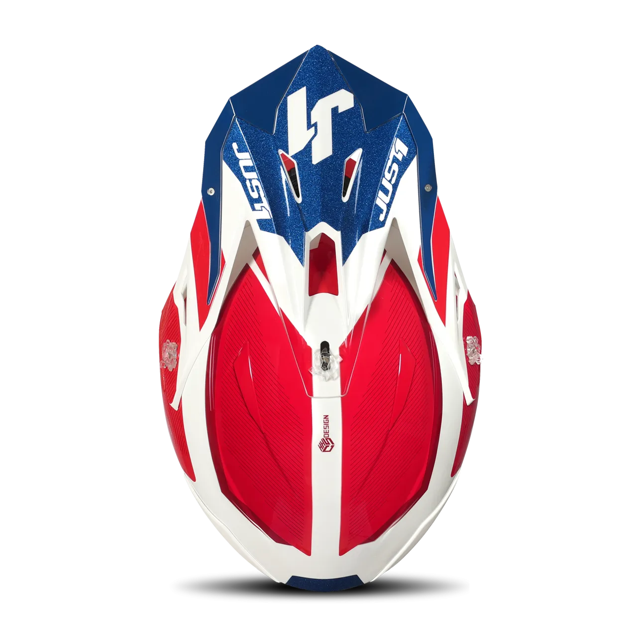 Casco de Cross Just1 J39 Stars Azul-Rojo-Blanco