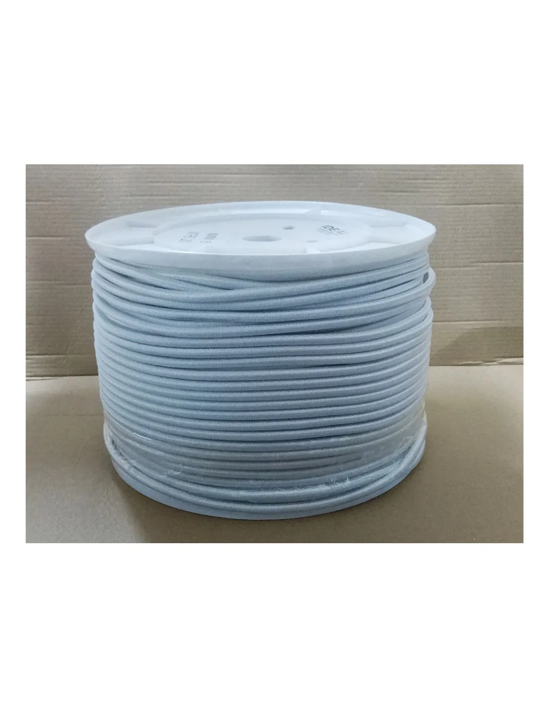 CUERDA ELASTICA  6MM BLANCA BOBINA 200MTS