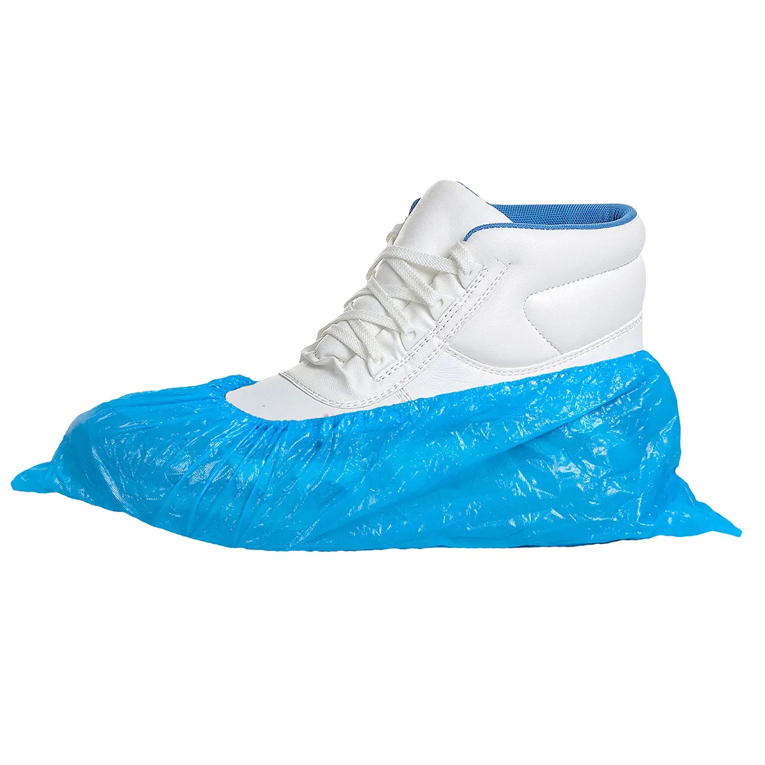 D340 – Cubre-zapatos desechable de PE Azul. cajas de 6000 unidades.