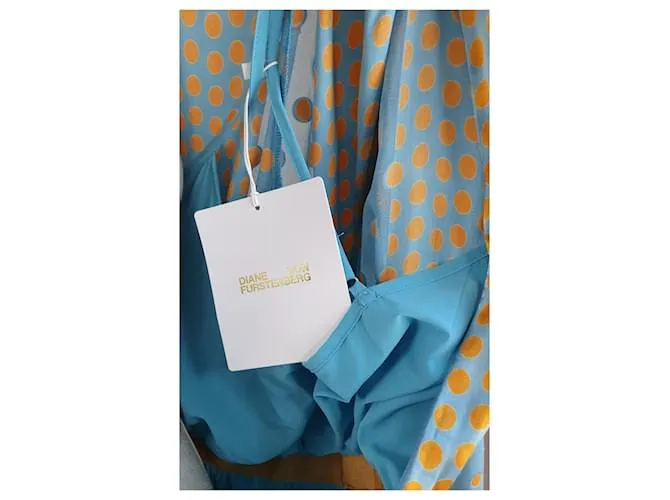 Diane Von Furstenberg Vestidos Azul Multicolor Dorado 