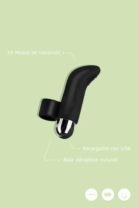 estimulador de dedo usb fivib - negro