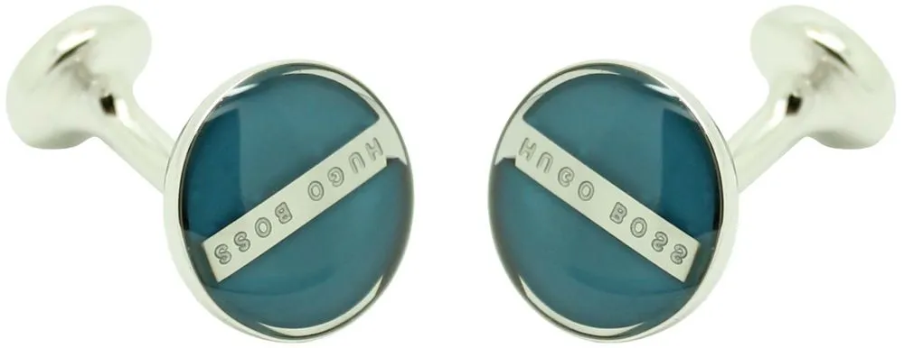 Gemelos camisa Hugo Boss Roundel enamel Fix - azulon