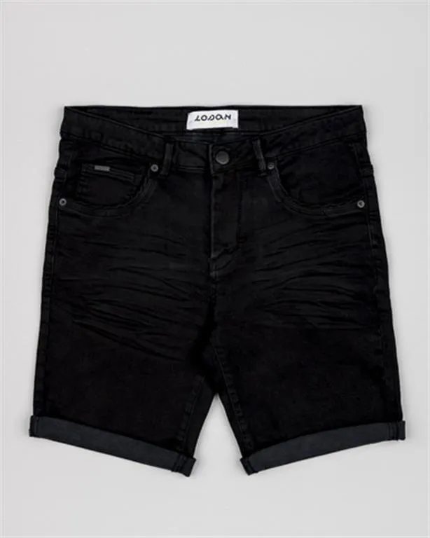 Losan Bermuda tejana Losan Denim Fleece LMNAP0403-24017 negro