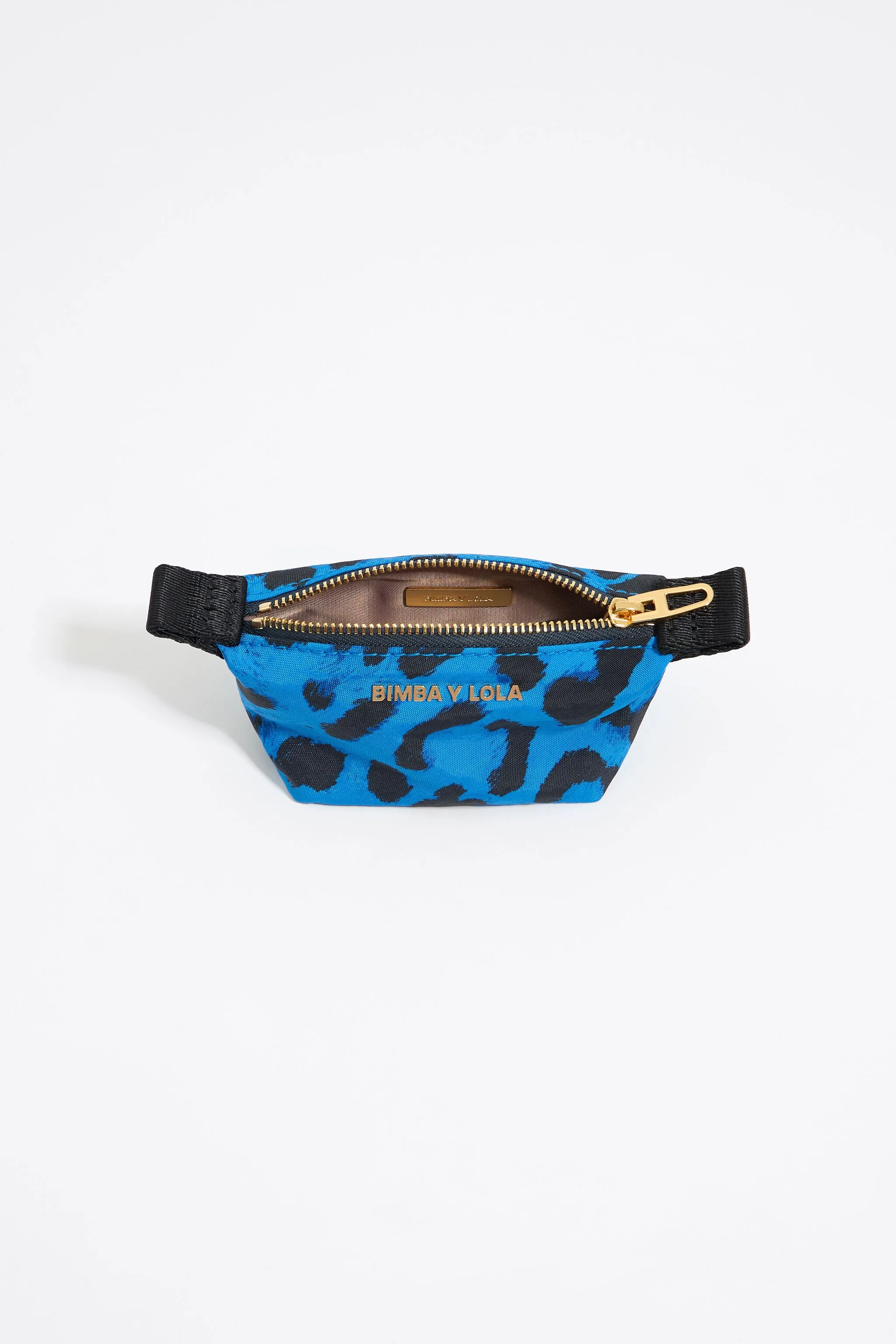 Monedero trapecio mini nylon Animal azul
