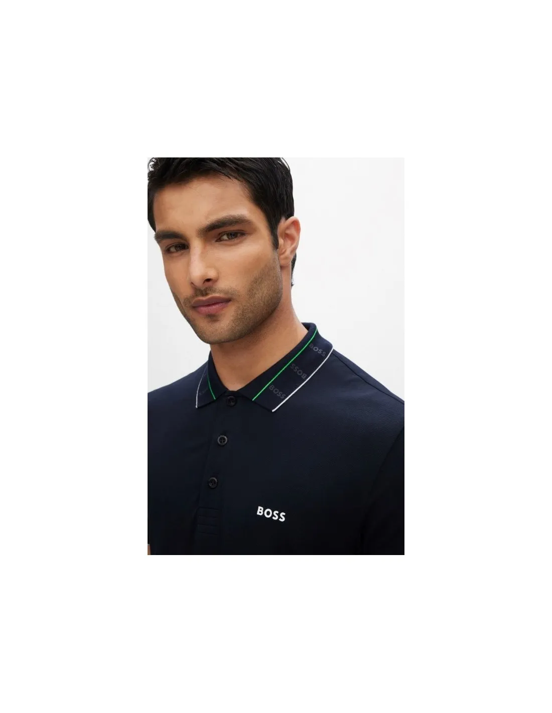 Polo slim fit con logos estampados en el cuello