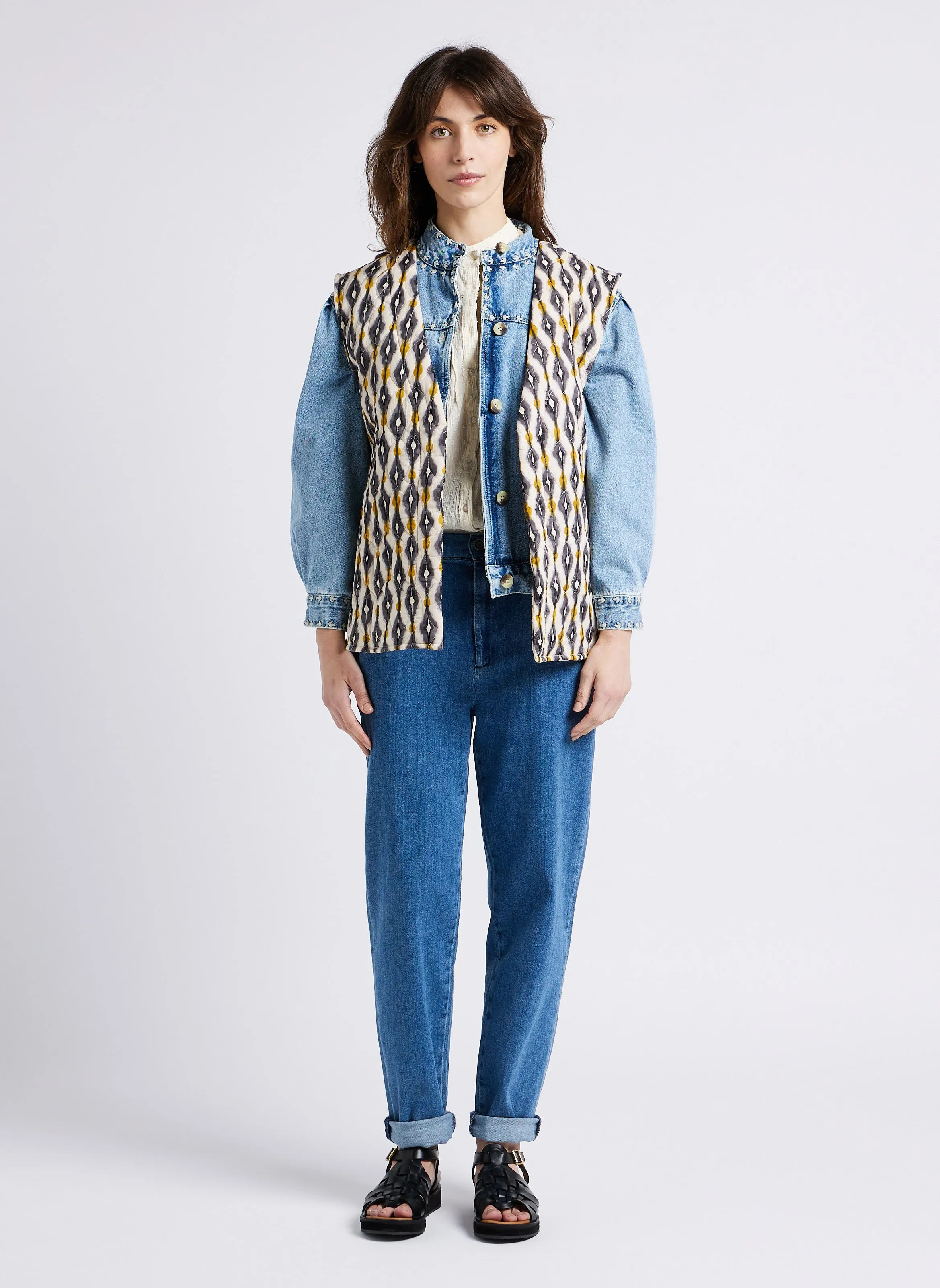 REIKO SOHO - Vaquero tapered de mezcla de algodón en azul