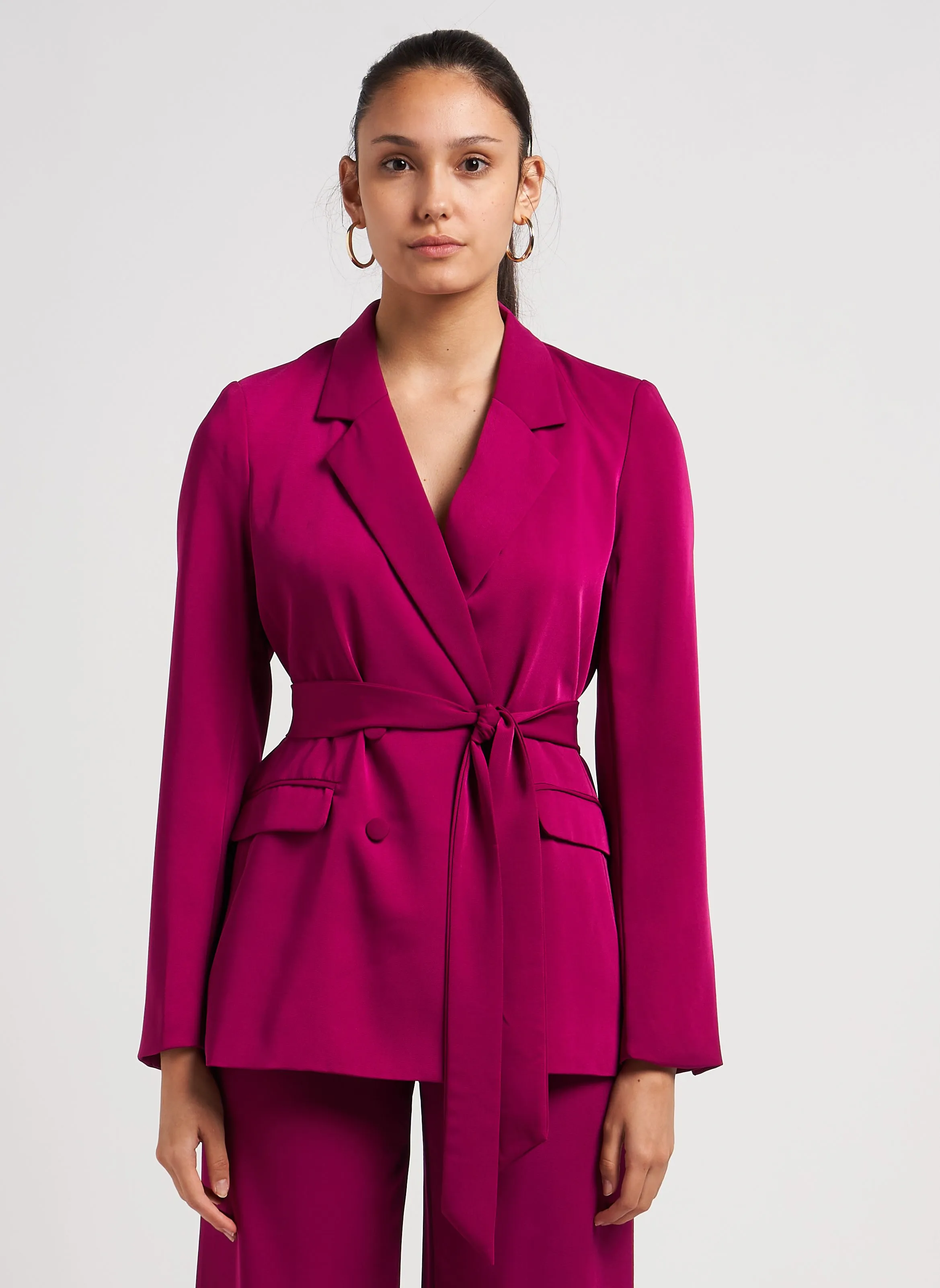 RHIANNON - Chaqueta con cuello sastre en rosa
