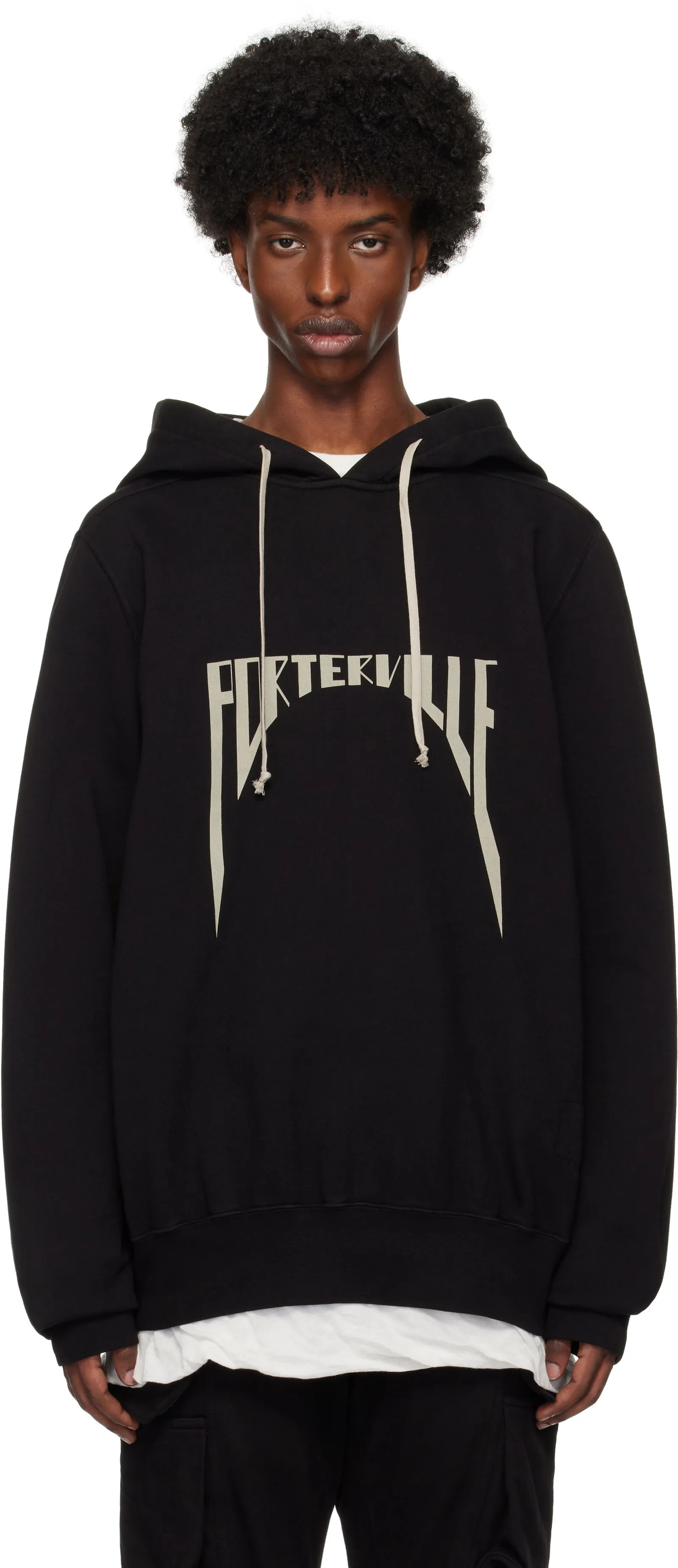 Rick Owens Oversized Hoodie With Porterville Print