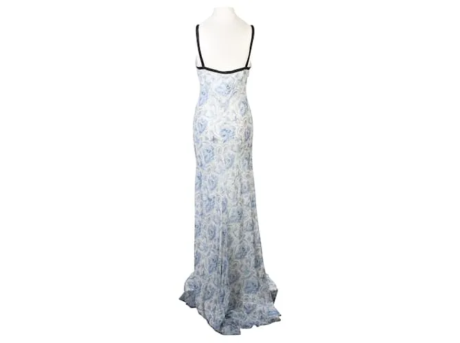 Roberto Cavalli Vestido Toile Silk Blanco 